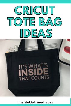 Learn how to make this super easy Cricut tote bag with heat transfer vinyl. Cricut Purse Ideas, Cricut Canvas Tote Bag Ideas, Canvas Bags Cricut Ideas, Cute Diy Tote Bag Designs, Cricut Bag Ideas, Canvas Tote Bag Design Ideas, Cricut Tote Bags