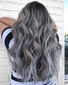 Brown Hair With Silver Highlights, Brown Hair Looks, Natural Hair Wigs, Silver Highlights, Brown Hair With Blonde Highlights