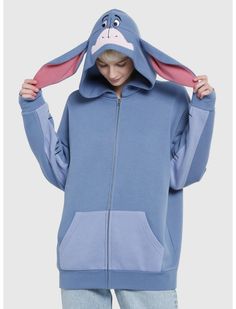 Eeyore Costume, Winnie The Pooh Eeyore, Girls Hoodie, Tall Hoodies, Floppy Ears, Plus Size Fits, Disney Winnie The Pooh, Disney Tops, Hoodie Girl