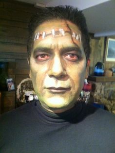 #frankenstein #halloweenmakeup Frankenstein Face Paint, Scary Halloween Ideas, Frankenstein Face, Haunted Movie, Painting Halloween, Scary Stuff, Movie Theatre, A Haunted House, Face Painting Halloween