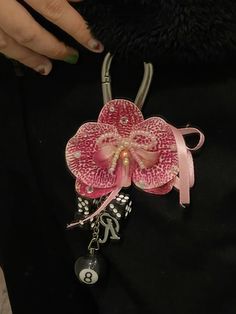 Fabric Key Chain, Flower Keychain, Flower Accessories, Arte Floral, Orchid Flower, Flower Charm