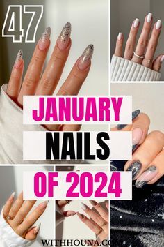 January Nail Colors, New Years Nail Designs, Fingernail Designs, Sweater Nails, Nails Polish, Pink Nail Designs