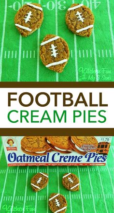 these football cookies are made with oatmeal creme