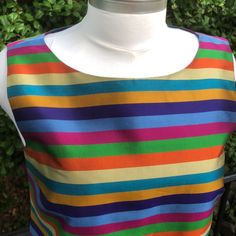 Silk Sleeveless Shell By Talbots, Size 10 Side Zipper In Seam For Easy Dressing Easy Dressing, Stripe Top, Simple Dresses, Blue Orange, Side Zipper, Color Blue, Top Blouse, Blouses, Size 10