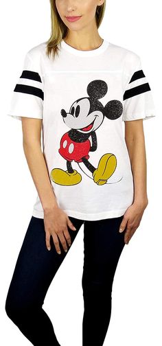 PRICES MAY VARY. Officially licensed by Disney Disney Womens Mickey Mouse Varsity Shirt Black Material: 60% Cotton 40% Polyester Classic graphic on a varsity body; very fashionable and comfortable Disney Womens Mickey Mouse Varsity Shirt Black Disney Shirts For Women, Varsity Shirt, Disney Park Outfit, Mickey Mouse Themed Birthday Party, Hot Pink Bra, Disneyland Outfits, Mickey Shirt, Womens Disney Shirts, Outfits To Wear