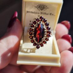 9k Vintage Garnet Ring Size 6 3/4. Stamped 375 And Pictoral Makers Marks. Substantial Size Ring. The Face Is About An Inch Long. Lots Of Carat Weight Of Garnets. See All Pics As They Are A Part Of The Description! Absolutely Stunning! See My Other Listings For Sterling Silver, Solid 10k, 10kt, 417 , 585, Solid 14k, 14kt Solid 18k, 18kt, Diamonds, Sapphire, Emerald, Garnet, Jade, Amethyst, Citrine, Ruby, Topaz, Other Precious Stones, And Other Jewelry Key Words: Kay's, Jared, Zales, Engagement, Anniversary, Birthday, Valentines, Vintage, Unique, Art Deco Zales Engagement, Vintage Garnet Ring, Valentines Vintage, Garnet Ring Vintage, Garnet Engagement Ring, Vintage Art Deco Rings, Unique Rings Vintage, Ring Ideas, Garnet Ring