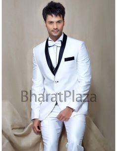 White And Black Suit, White Blazer Suit, White Tuxedo, Designer Suits For Men, Wedding Clothes, Tuxedo Suit, Designer Wedding, Churidar