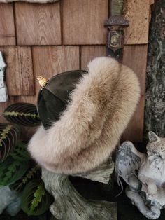 Please message me directly before purchasing.  intriguingd@gmail.com Beautiful and unique, this fur is recycledfrom a fur coat.  it has unique qualities.  Every hat I make is never the same.  This hat is a historical replica of an original.   Two of my Mongol hats have been in a commercial and museums.  All my furs and leathers that I use in my hats are acquired from recycled leathers and furs I do not use new pelts.  My linings are new material.   I line all my hats because it makes a nice fini Fur Hat Pattern, Norse Vikings, Trapper Hats, Viking Style, Fur Hat, Recycled Leather, Green Suede, Rabbit Fur, Fox Fur