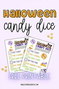 two free halloween candy dice printables for kids