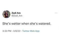 a tweet from zodi ann on twitter about her water - based app