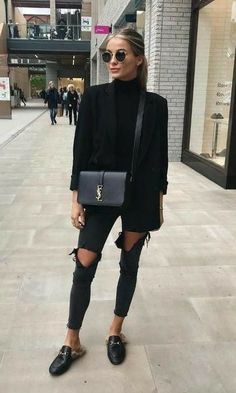 Classy Winter Outfits, Winter Outfit Ideas, Mode Casual, Black Women Fashion, Outfits Casual, Black Blazer