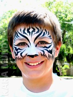 Zebra face paint idea Zebra Mask, Zebra Party, Cool Face