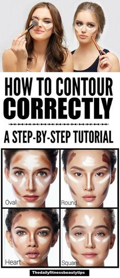 Contour Makeup Steps, Face Makeup Steps, Face Contouring Makeup, Contour And Highlight, How To Contour, Contour Makeup Tutorial, Makeup Artist Tips, Face Makeup Tips