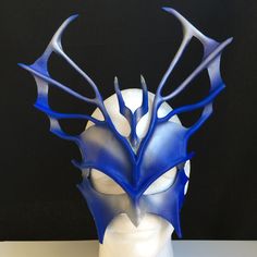 "Blue and Silver Mardi Gras mask, leather mask for Carnival, Masquerade Party, Poseidon costume, Triton, Water God, Water Fairy, or Mermaid costume. ORDER ANY COLOR For Halloween, Masquerade Ball, Carnival, Festivals, Renaissance Faire, Cosplay, Comicon, or Parade. Be King Triton! ♦ COMFORTABLE & ADJUSTABLE ♦ Secured with ties for adjustability, supple leather is formed to facial contours. SHOWN IN GLOSSY (Matte available by request.) ORDER ANY COLOR ♦ Match your costume, Free! -- Profession Winter Soldier Mask, Poseidon Costume, Villain Mask, Water Fairy, Leather Mask, Mardi Gras Mask, Mardi Gras Party, Masquerade Party, Mermaid Costume