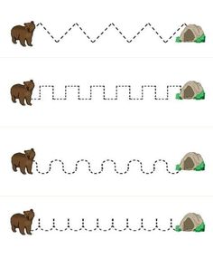 the worksheet shows how to write and draw numbers for children, including two brown bears