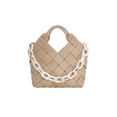 Bermuda woven Eco-leather basket bag with contrast topstitching.Complete your signature look with this classic grab-and-go leather mini. Its compact size and chic woven look make it the perfect companion for a beautiful day out. Folded tote handles Multi-layered insert bag Color - Nutmeg 2 Flat shoulder strap Letter V leather Bag Charm Size Length(cm):21 Height (cm): 26 Width (cm): 10 Opening (cm): 25 Shoulder strap #1 (cm): 55 Shoulder strap #2 (cm): 110-170 （adjustable） You can also Style with Leather Basket, Contrast Topstitching, Woven Leather Bag, Letter V, Woven Basket, Basket Bag, Signature Look, Woven Bag, Shoulder Handbag