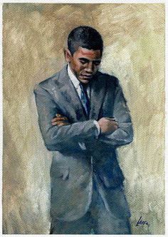 the president Suit Painting, Painting Of A Man, African American Art, Male Portrait, Henri Matisse, Blue Suit, Barack Obama