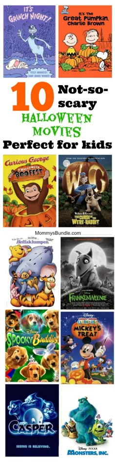 10 halloween movies for kids with the title's title in english and spanish, which includes