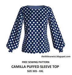 the free sewing pattern for this top is available in sizes xxs - xxl