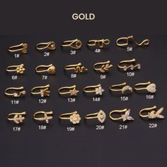 [MATERIAL]: Gold plated on copper and brass, zircon. Hypoallergenic. [GAUGE]: 20 (or 0.8mm). [PLEASE NOTE]: Price is for single cuff only, not a pair of cuffs. Fake Nose Ring, Clean Sterling Silver, Fake Nose Rings, Fake Nose, Nose Jewelry, Copper And Brass, Jewelry Cleaner, Keep It Cleaner, Gold Filled