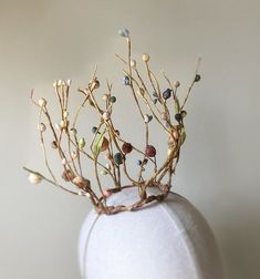 Crown Spring Floral Twig Branch Woodland Queen Witch Ethereal | Etsy Branch Crown, Forest Crown, Twig Crown, Hobbit Party, Spring Arts And Crafts, Woodland Crown, Princess Crowns, Princess Halloween, Faux Branches