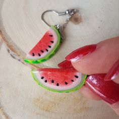 This Watermelon Earrings is the cutest, one of a kind Food jewelry that you have been looking for! If you want to wear cool fruit earrings or just searching for the perfect gift for a watermelon lover or vegan, then you have came to the right place! Make a statement with this statement earrings! D E T A I L S: * Handmade Watermelon Dangle Earrings * Made from Polymer Clay * Length: 2.9 inches (7.5 cm) * Earring posts: Stainless steel * Earrings arrive nicely packed in a eco friendly box You can Watermelon Colored Summer Jewelry Gift, Summer Watermelon Colored Jewelry For Gift, Handmade Watermelon Colored Jewelry For Gift, Handmade Watermelon-colored Jewelry Gift, Handmade Watermelon Colored Dangle Jewelry, Handmade Watermelon Color Dangle Jewelry, Handmade Watermelon Earrings For Summer, Handmade Watermelon Color Earrings For Summer, Cute Summer Jewelry For Gifts