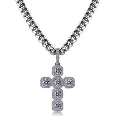 Introducing the Frostbite™. Crafted in 10K gold, this crucifix-style cross pendant emits divine radiance. Its halo design is sure to make you shine. Diamond Cross Necklace Iced Out, White Gold Crucifix Necklace With Vvs Clarity, Diamond Cut Diamond Crucifix Necklace, Diamond-cut Crucifix Necklace, Diamond-cut Crucifix Cross Necklace, White Gold Cubic Zirconia Crucifix Necklace, White Gold Crucifix Necklace With Cubic Zirconia, Diamond Cross Necklace Gold, Big Cross