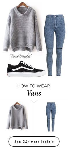 "Untitled #301" by rocio06morales on Polyvore featuring H&M and Vans Spring Outfits Dresses, Spring Dresses Casual, Trendy Dress Outfits, Neue Outfits, Cooler Look