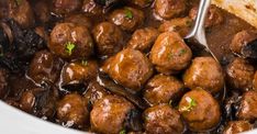 Salisbury Meatballs, Lori Conway, Slow Cooker Swedish Meatballs, Salisbury Steak Meatballs, Slow Cooker Salisbury Steak, Instant Pot Pasta Recipe, Salisbury Steak Recipes