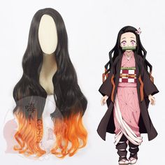 Nezuko Black, Nezuko Cosplay, Cheap Costumes, Anime Wigs, Halloween Wigs, Demon Slayer Kimetsu No Yaiba, Anime Costumes, Wigs Online, Costume Wigs