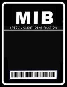 a barcode with the words mib on it