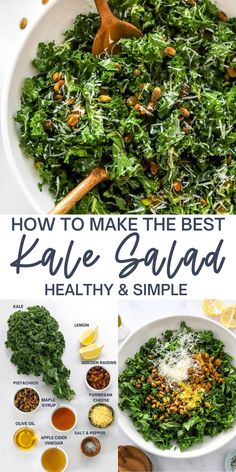 how to make the best kale salad with healthy and simple ingredients for this recipe