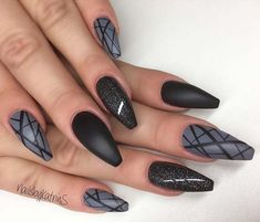 Matte Black Nails, Black Nail Art, Super Nails, Dark Nails, Trendy Nail Design, Clean Nails, Matte Nails