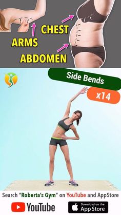 the woman is doing yoga poses on her stomach and arms, with an arrow pointing up to