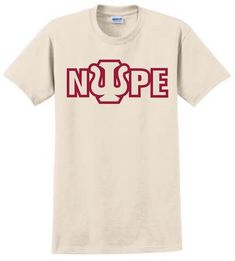 a white t - shirt with the word nope on it