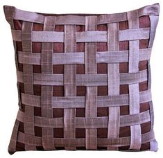 a decorative pillow made out of woven fabric