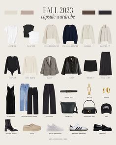 Capsule wardrobe Outfit Ideas Capsule Wardrobe, Minimalist Fall Wardrobe 2023, Outfit Ideas 2023 Fall, Parisian Capsule Wardrobe 2023, Stockholm Capsule Wardrobe, Winter Basics Wardrobe 2023, Basic Capsule Wardrobe 2023, Capsule Wardrobe Outfits Winter, Study Abroad Wardrobe