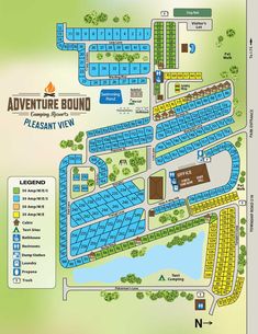 the map for adventure bound resort in pleasant view