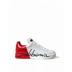 Step Into Luxury With These Stunning Dolce & Gabbana Portofino Sneakers. Gorgeous And Brand New With Tags, These Sneakers Are The Epitome Of Style Meets Comfort. Featuring A Chic White And Red Color Palette Complemented By A Striking Black Logo Print. The Lace-Up Closure Ensures A Perfect Fit, While The Rubber Sole Provides Durable Wear For All Your Fashionable Outings. Indulge In The Exclusive High Craftsmanship Synonymous With The Dolce & Gabbana Brand. Made In Italy, These Sneakers Are A Must Shoes Dolce Gabbana, Red Color Palette, Dolce Gabbana Sneakers, Chic Sneakers, Dolce Gabbana Shoes, Sneaker Games, Low Top Sneakers, Classic Sneakers, Luxury Goods