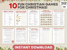 the 10 fun christian games for christmas