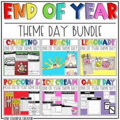 the end of year time day bundle for teachers to use in their homeschool