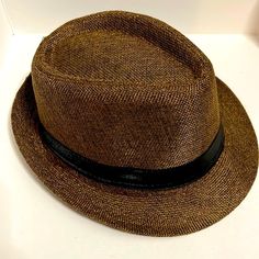 Nwot Brown Fedora Hat With Black Satin Trim Super Light Weight Please Feel Free To Ask Any Questions :) Brown Fedora, Fedora Hat, Black Satin, Fedora, Black And Brown, Women Accessories, Satin, Trim, Feel Free