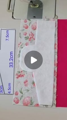 a video demonstrating how to sew on the sewing machine with instructions for cutting fabric