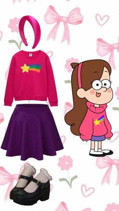 Maple And Dipper Costume, Dipper And Mabel Cosplay, Mable Gravity Falls Cosplay, Mabel Halloween Costume, Mabel Pines Outfits, Funny Costume Ideas For Women