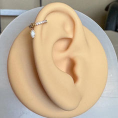 a close up of a fake ear on a plate