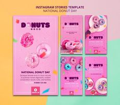 the instagram stories template for national donut day