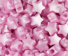 pink and white star shaped beads