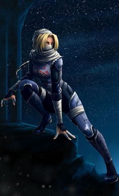 a woman in space suit sitting on the edge of a cliff