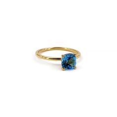 "Blue Topaz Ring / 14k Solid Gold Natural Swiss Blue Topaz Gemstone Ring / Genuine Swiss Blue Topaz / November Birthstone / Promise Ring The Blue Topaz is a Natural Genuine Swiss Blue Topaz, also Available in other Gemstones, please inquire Item Details * Made to Order. * Gold Kt: 9K 14K 18K Solid Gold * Blue Topaz Cut: Cushion * Size of Blue Topaz: 6mm * Total Blue Topaz CTW: 1.1 ctw * Width of Band: 1.2 MM * Setting Type: Prong * Ready to Ship in 4-10 Business Days If you have any additional q London Blue Topaz Necklace, Birthstone Promise Rings, Blue Topaz Necklace, Blue Topaz Gemstone, Blue Topaz Pendant, Gold Gemstone Ring, Topaz Necklace, 18k Gold Ring, Peridot Gemstone