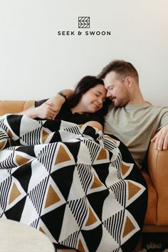 Couple cuddled up on a couch under a large throw blanket by Seek & Swoon. Cozy Wedding, About Paris, Modern Blankets, Baby Throw, Cotton Throw Blanket, Blanket Black, Couch Throws, Black White Gold, Travel Inspired